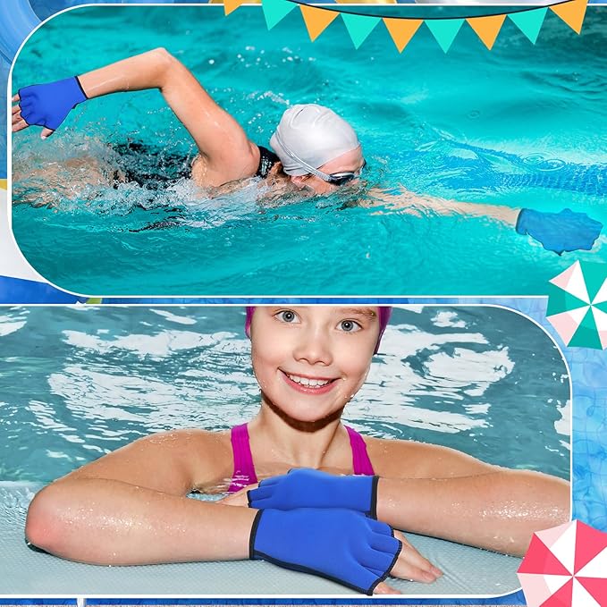 8 Pcs Water Aerobics Set Including Exercise Foam Dumbbells Aquatic Swim Belt Pull Buoy Swim Kickboard Sport Gloves Water Weights Equipment for Aquatic Fitness Weight Loss Fitness Tool