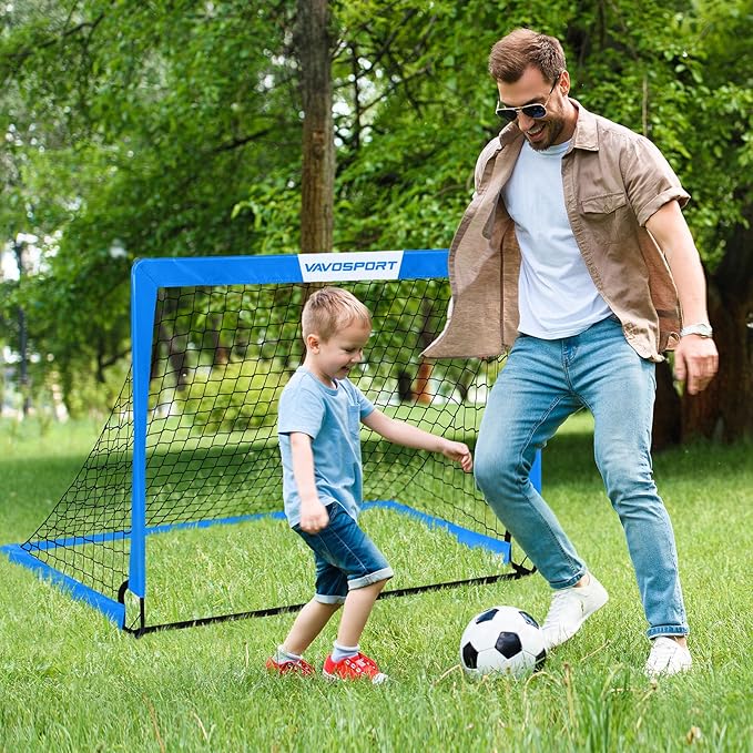 Kids Soccer Goals for Backyard Set - 2 4' x 3' Portable