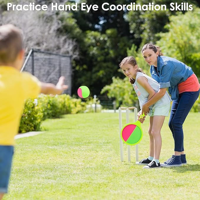 Kids Games Toss Catch Toys : Toss and 6 Paddles 6 Balls 3-12 Toddler 3Pack)