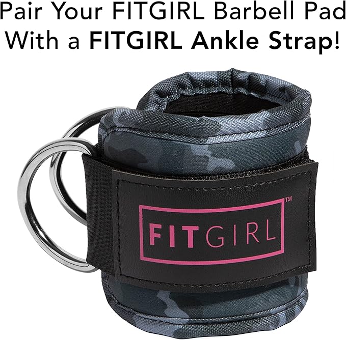 FITGIRL - Squat Pad and Hip Thrust Pad for Leg Day, Barbell Pad Stays in Place Secure, Thick Cushion for Comfortable Squats Lunges Glute Bridges, Olympic Bar and Smith Machine