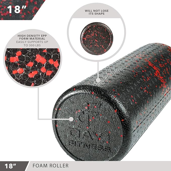 High-Density Round Foam Rollers - 4 Size and 8 Color