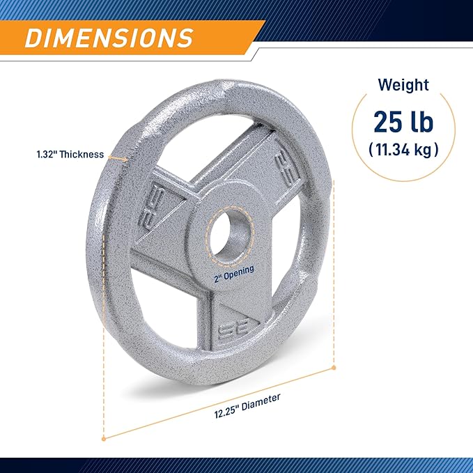 Marcy Classic 2" Cast Iron Olympic Grip Plates
