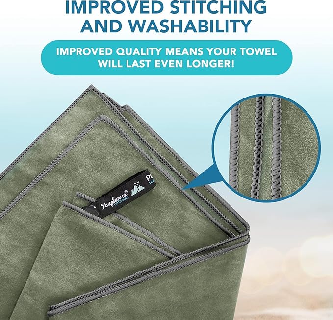 Youphoria Microfiber Travel Towel Fast Drying Lightweight -