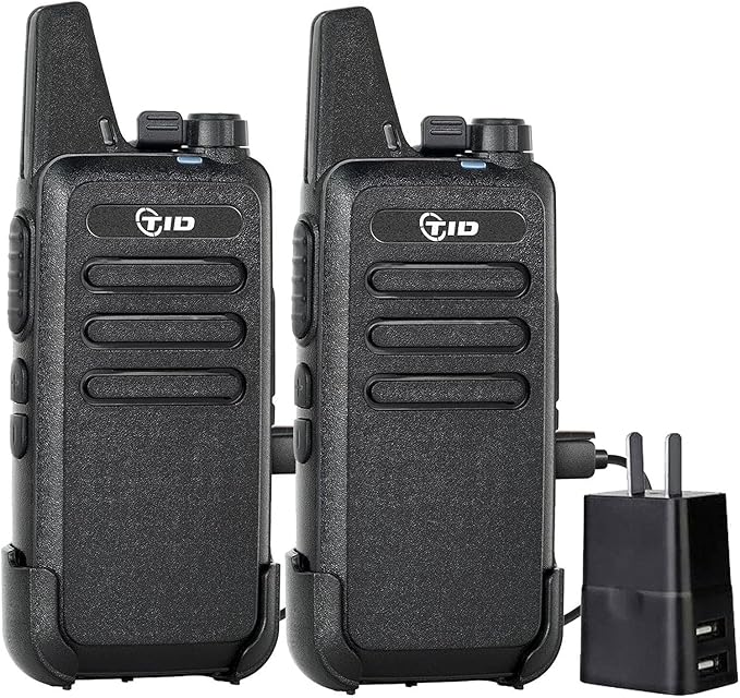 2 Pack Tid Radio TD-M8s Rechargeable Walkie Talkies