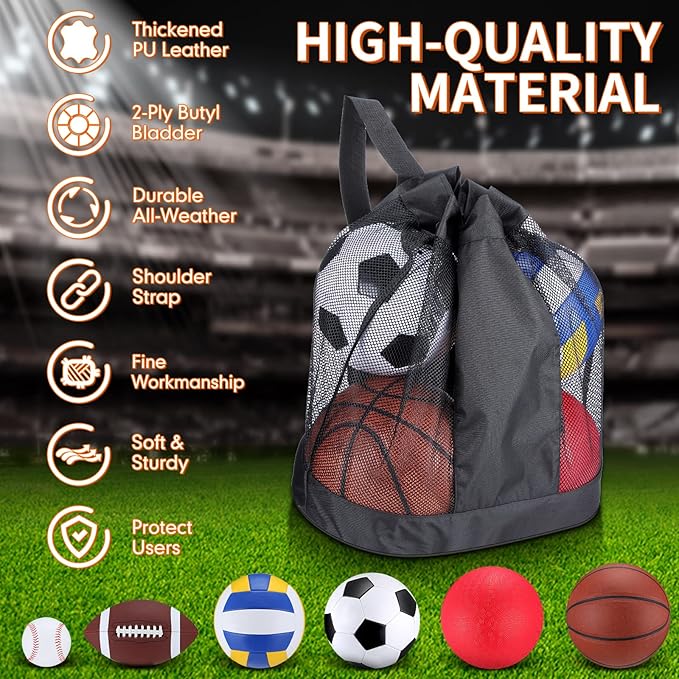 Libima 6 Pcs Multi Sport Ball Set Official