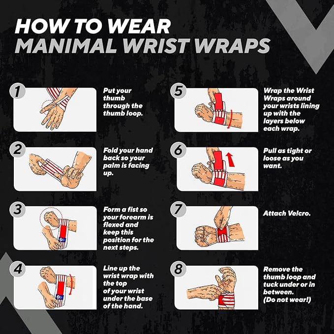 MANIMAL Wrist Wraps for Weightlifting - Professional Wrist Straps for Men and Women - Strength Training, Bodybuilding, Powerlifting, Cross Fit - Eliminate Wrist Pain with Durable Support (Since 2010)
