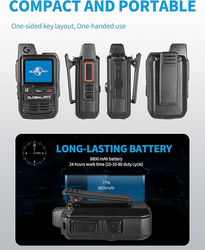 2-Pack Global Walkie Talkies with Sim Cards - (G0)
