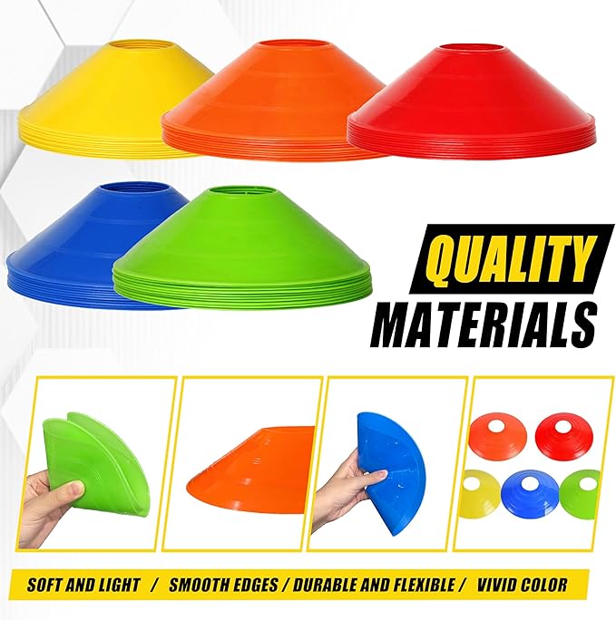 25/50 Pack Disc Cones for Sports 5 Color