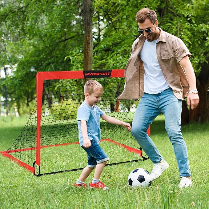 Kids Soccer Goals for Backyard Set - 2 4' x 3' Portable