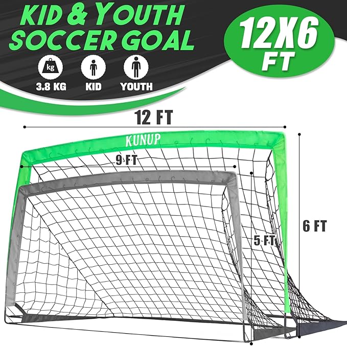 Kids Soccer Goal for Backyard 5×3, 6×4, 6×4, 9×5FT 9×5FT Easy