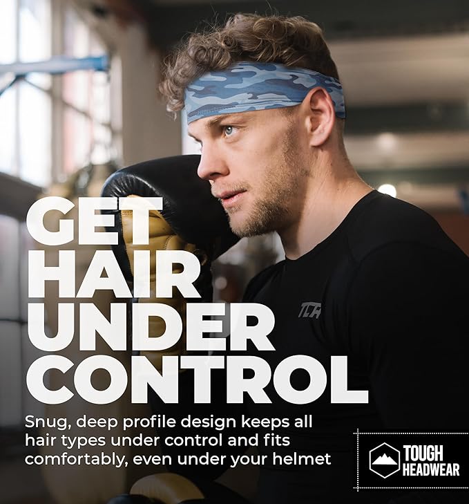 Mens Sweat Bands - Sport Headbands for Men - Workout Headbands for Women - Running Headband -Tennis Athletic Sweatband