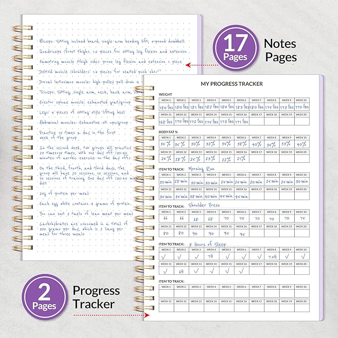 2025 Fitness Workout Journal Planner for Women & Men 2025 - 2025 Exercise 6.4" x 8.3" Fitness