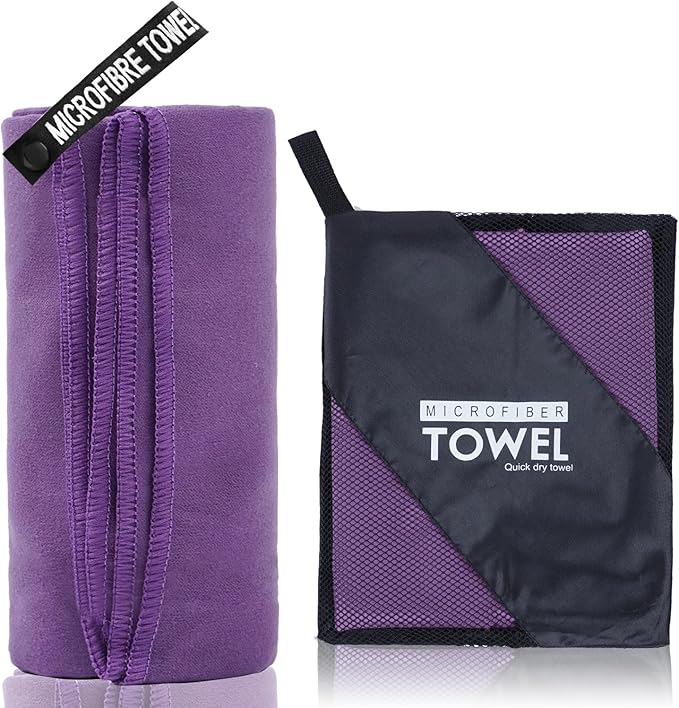 Microfiber Travel Towel (XL:30"×60" -Purple)