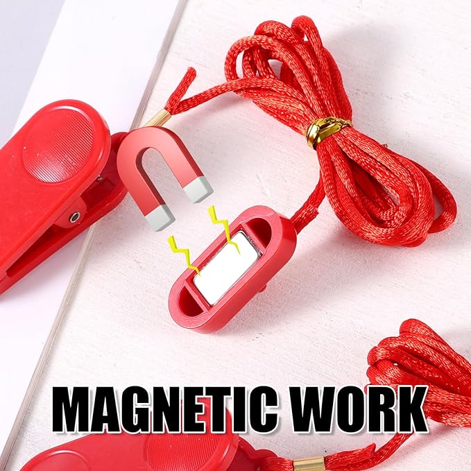 2pcs Treadmill Magnet Safety Key, Universal Magnetic Safety Switch Treadmill Emergency Stop Replacement Accessories for Most Running Machines (Flat Oval)
