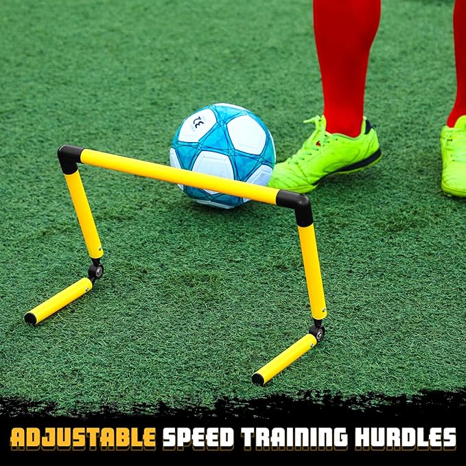 8 Pcs Adjustable Speed Training Hurdles 6" 9" 12" Speed