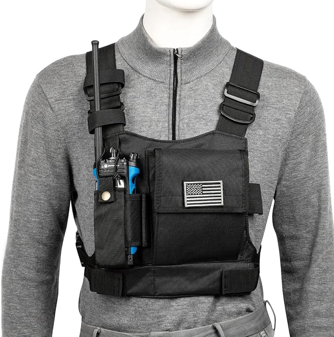 LUITON Radio Chest Harness with Reflective Strips Shoulder