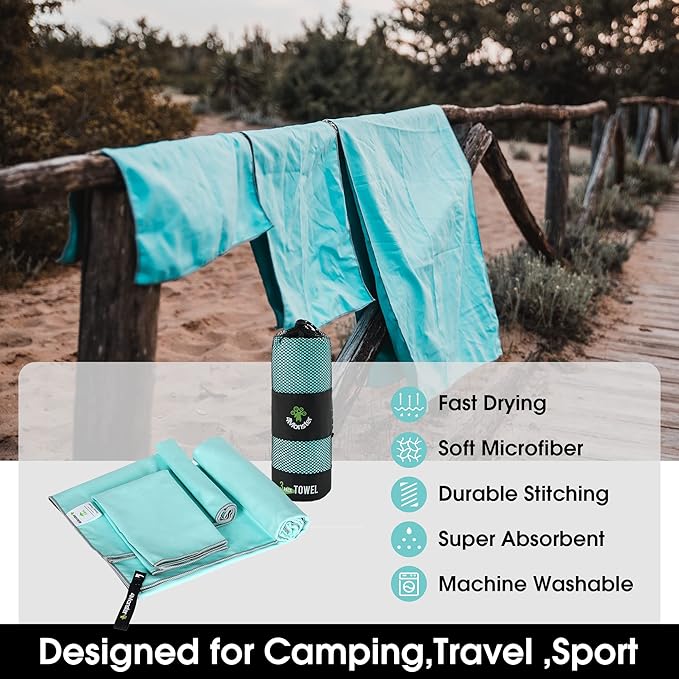 4Monster Camping Towels 3 Size at 1 Pack