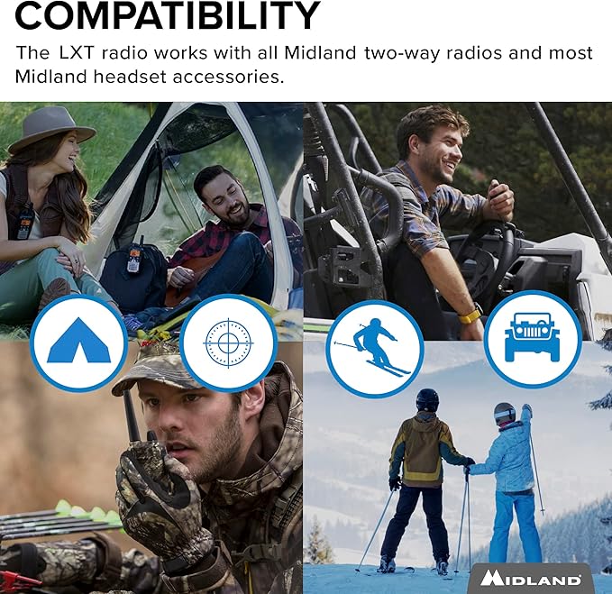 Midland LXT535VP3 FRS Walkie Talkie - Long Range 2 Radios)