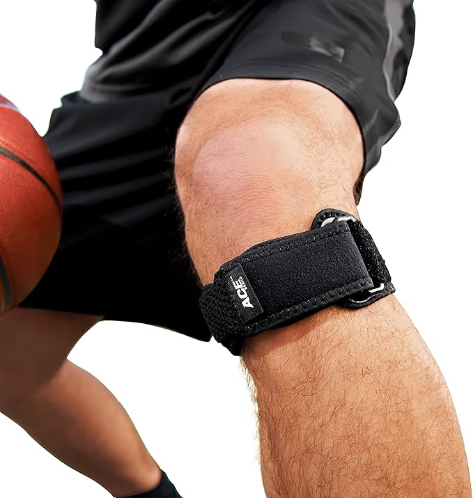 ACE Brand Knee Strap, Adjustable, Black, 1/Pack