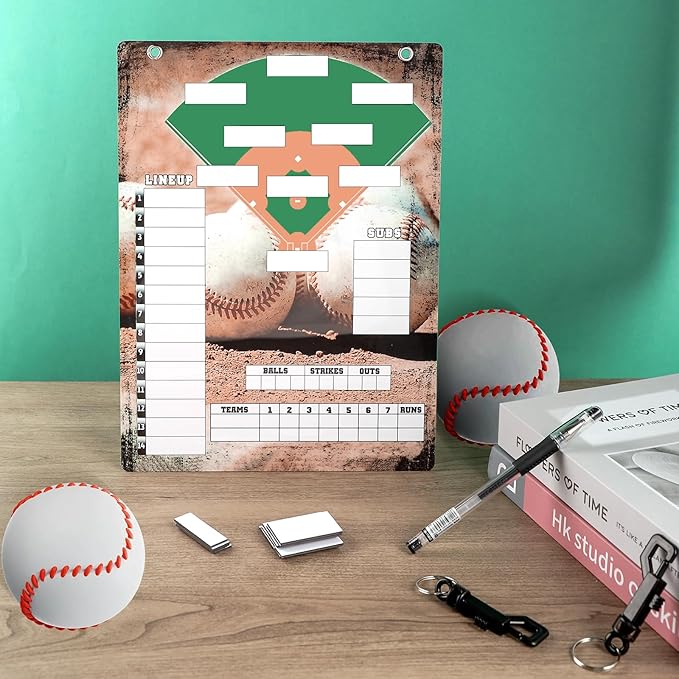 Magnetic Baseball Clipboard for Coaches 60 Lineup