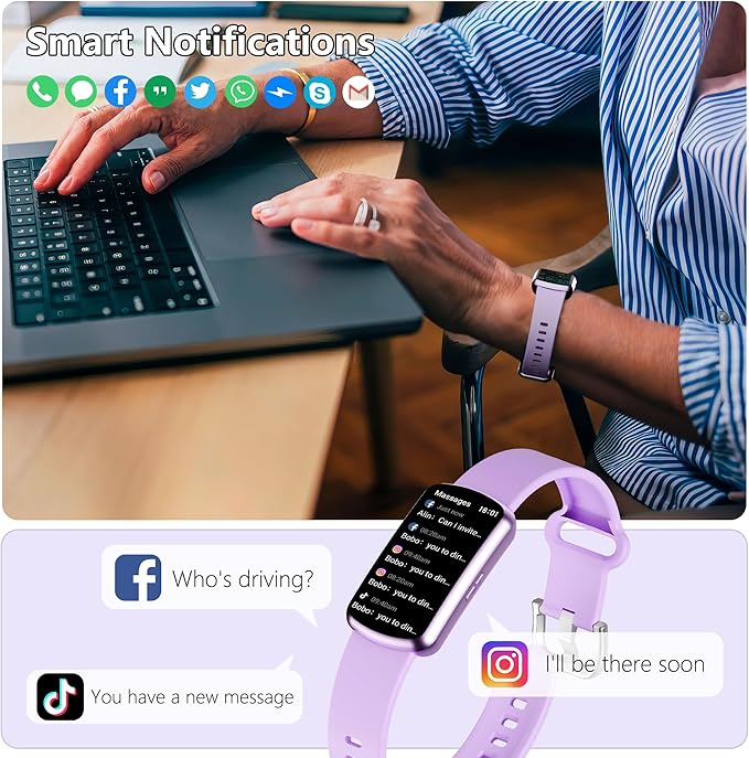 Health Fitness Tracker, Smart Watch with 24/7 Heart Rate and Blood Pressure Monitor, Activity Tracker with Blood Oxygen, 120 Sport Mode Waterproof Sleep Tracker for Women Men