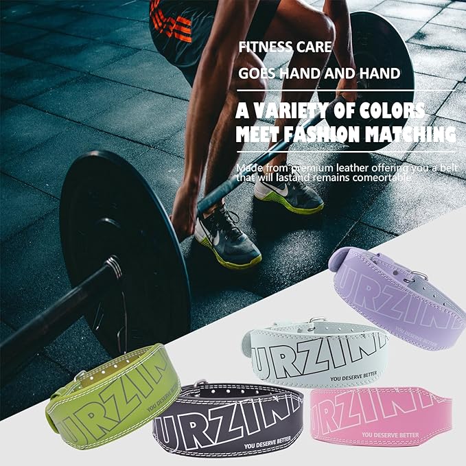9mm Leather Fitness Weight Lifting Belt for Women&Men 4 Inches