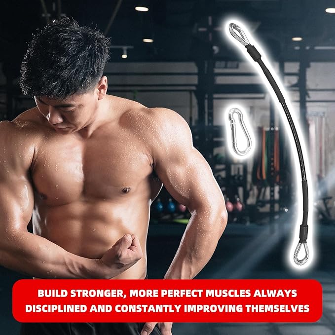 4 Pcs 10" Gym Cable Extension Compatible with Home Gym Accessories, Gym Extension Replacement Cables for LAT/Tricep Pull Down, Leg Extensions Machine