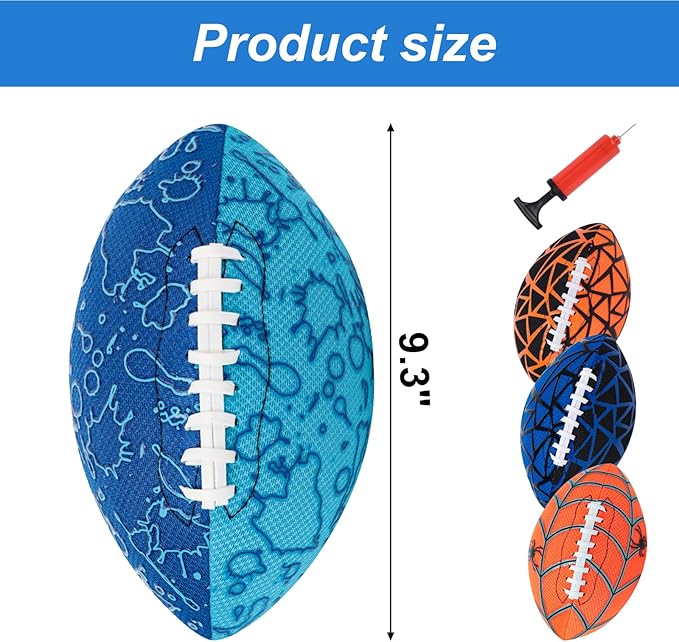 LOVEINUSA Inflatable Football for Kids 9.3 Inch