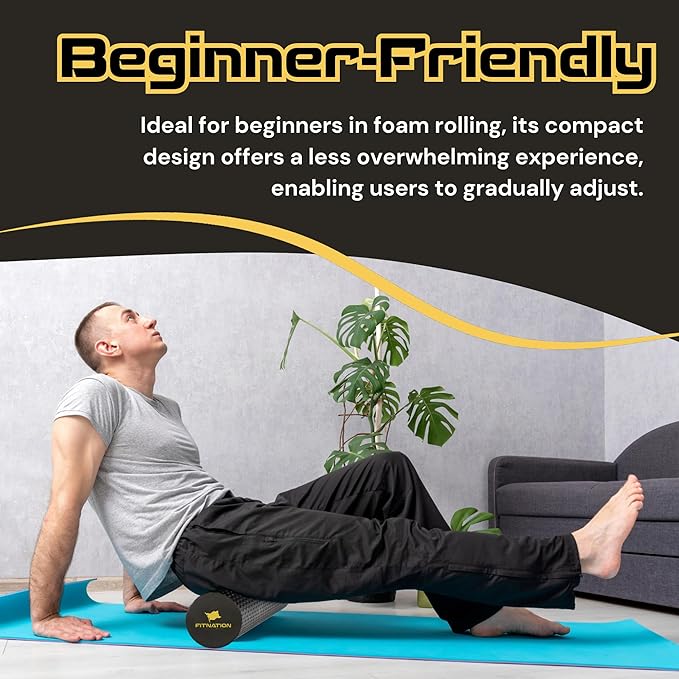 High-Density Foam Roller – Deep Tissue Muscle Massage 24" Textured (60 x 15 cm)