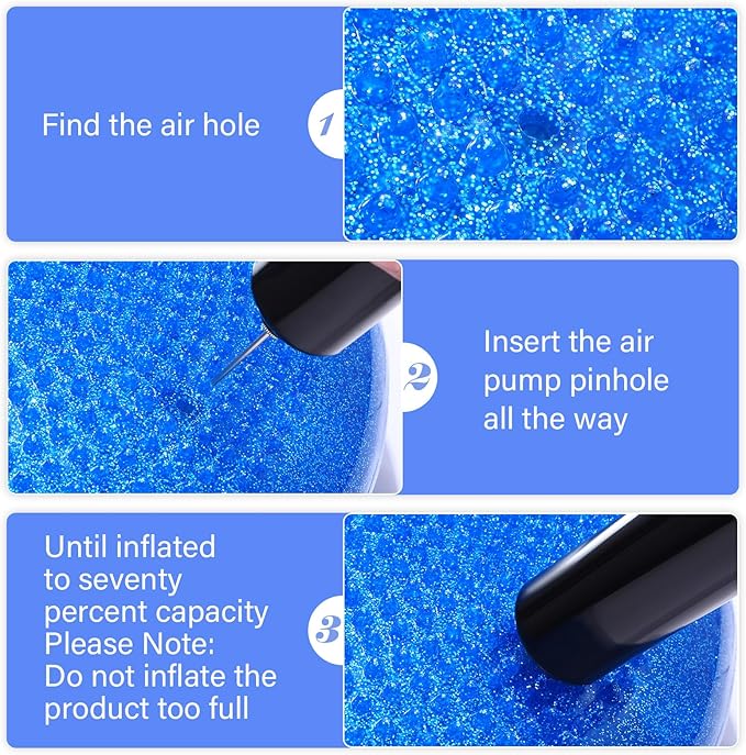 Libima 4 Pcs Glitter Wiggle Seat for Sensory Kids Inflated Wobble Cushion Sensory Seat Flexible Seating for Classroom Elementary, Balance Disc with Pump for Kids Adult Office Home