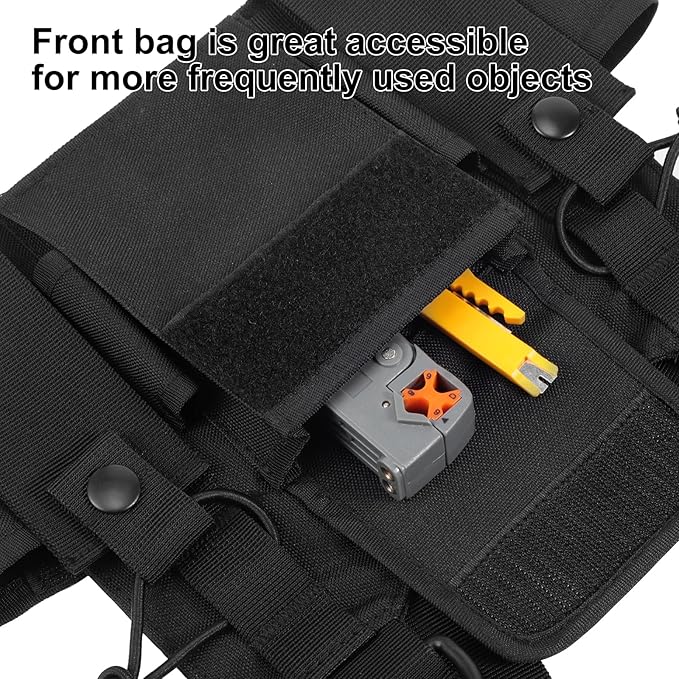 abcGoodefg Radio Chest Harness Chest Front Pack Pouch