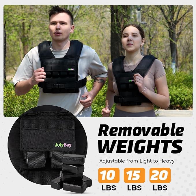 Adjustable Weighted Vest for Men ā 20 LBS | 35 LBS Compact Fitness Vest with Durable Oxford Cloth, Ideal for Running, Cardio, CrossFit, Gym, Core Balance, Posture Support, and Strength Training