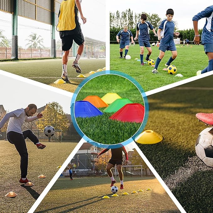 20 Pcs Soccer Cones for Training,Heavy-Duty Sports Cones Adult(5 Colors)