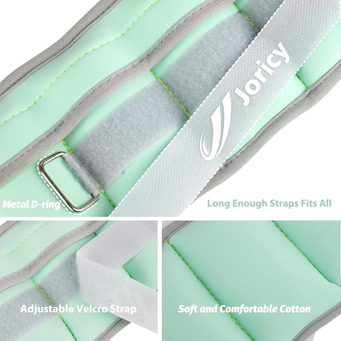 Adjustable Ankle Weights for Women Men Kids 1/2/3/4/5/6/8/10/12/20 1 Pair