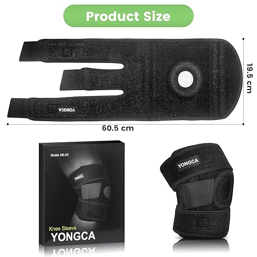Adjustable Knee Braces for Knee Pain Women and Men,Knee Brace with Side Stabilizers and Patella Gel Pads,Knee Sleeve Support for Workout and Injury Recovery