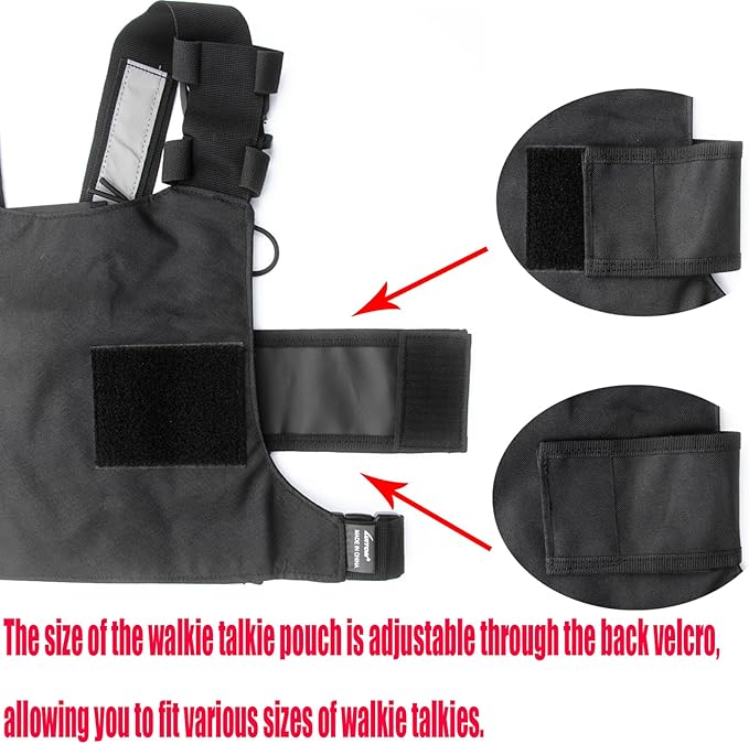 LUITON Radio Chest Harness with Reflective Strips Shoulder