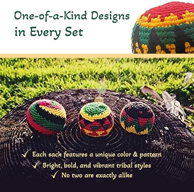 Mia Jewel Shop - Kick Ball Juggling Balls | Assorted Hacky Sacks for Adults | Punching Bag | Juggling Balls for Beginners | Foot Bag Kick Sack | Handmade Gifts