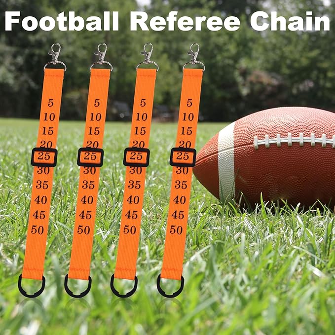 4pcs Football Chain Clips 12.8x0.98in Football
