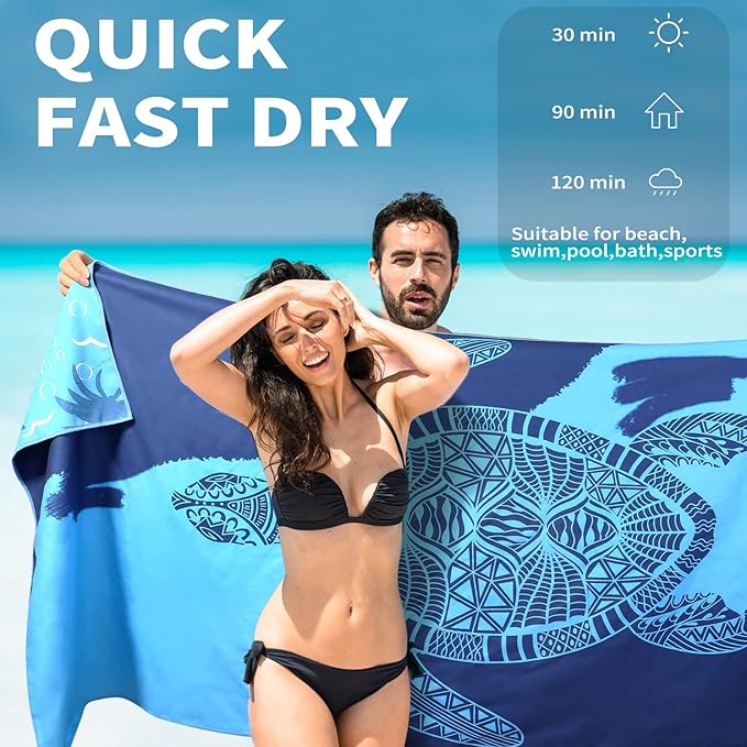 4 Pack Lightweight Thin Beach Towel Oversized 71"x32"