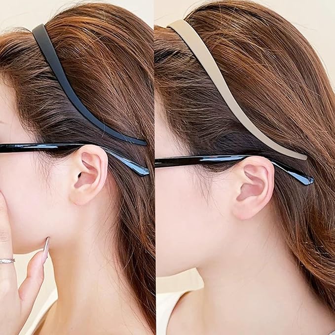 3 Pack Flex No Pressure Headbands for Women - Comfortable Plastic Headbands with Teeth - Matte Finish