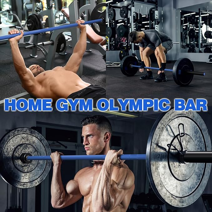 7ft Olympic Barbell for Strength Training and Olympic Weightlifting 500 700 700 1000LBS 1000LBS Capacity 2 Inch
