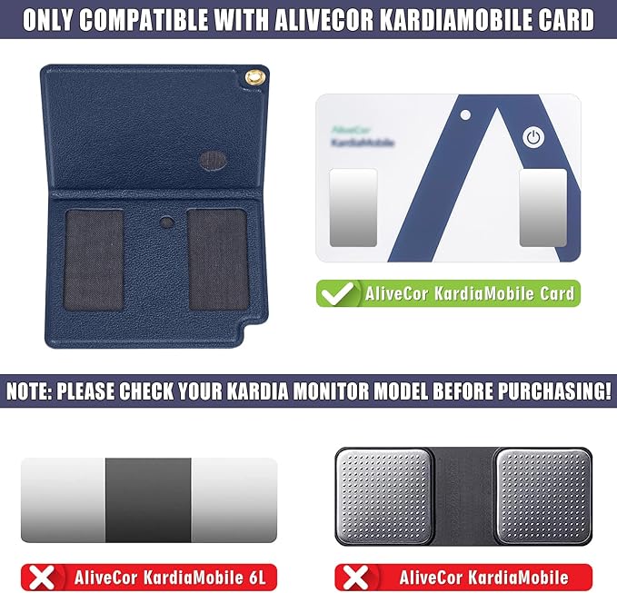 MGZNMTY Portable Hard Travel Case for AliveCor Kardia Mobile Card Heart Rate Monitor/Kardiamobile Card Personal EKG Monitor Devices (Case Only)(Navy Blue)