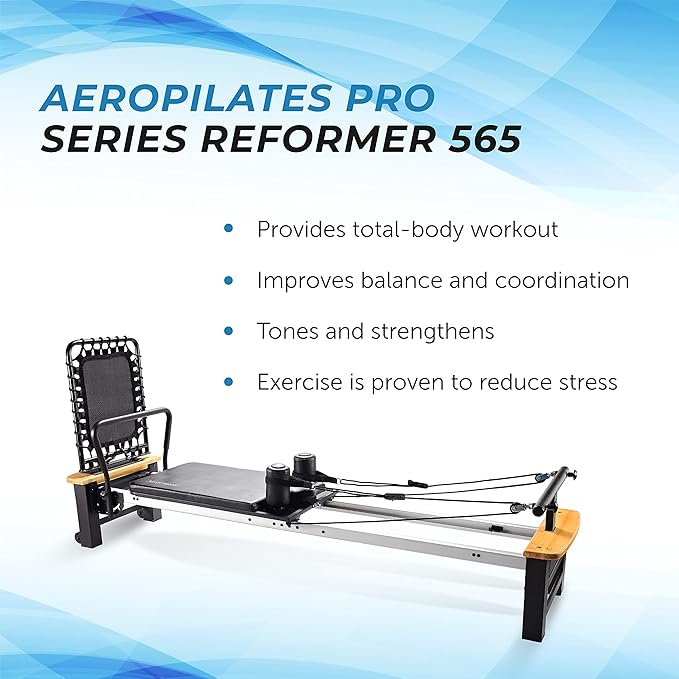 AeroPilates Pilates Reformer Workout Machine for Home Gym - Up to 300 lbs Weight Capacity