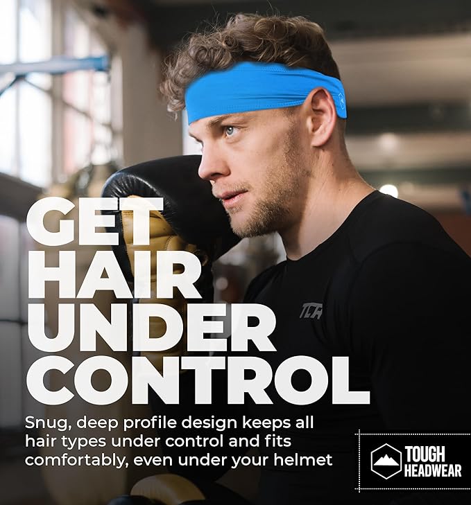 Mens Sweat Bands - Sport Headbands for Men - Workout Headbands for Women - Running Headband -Tennis Athletic Sweatband