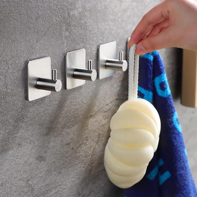 Adhesive Towel Hooks - Self Adhesive Robe Hooks 304 Stainless