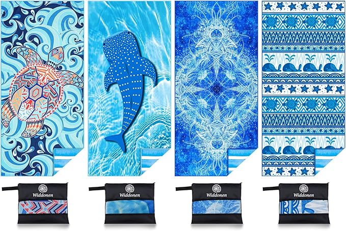Microfiber Thin Lightweight Beach Towel Sand Free Quick