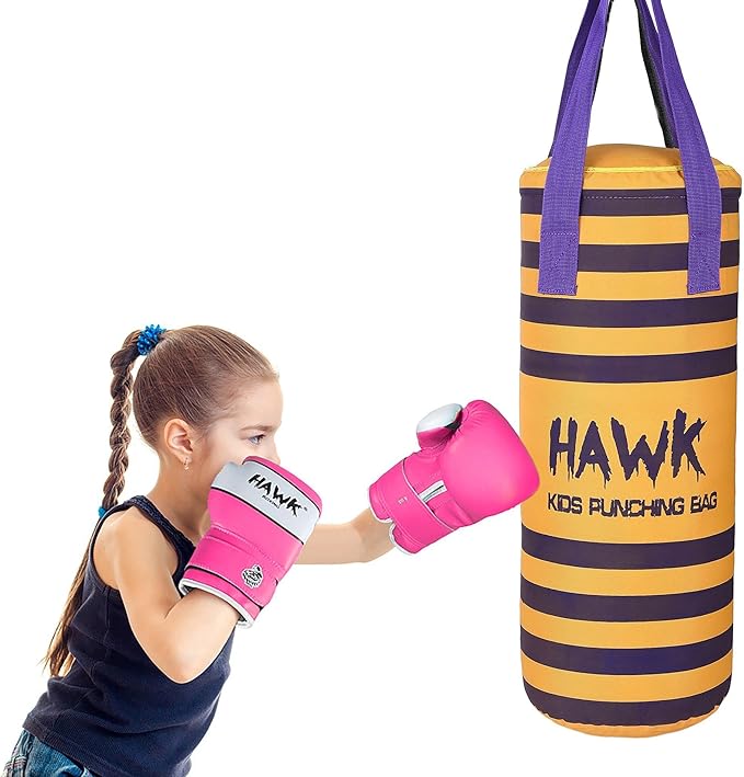 Kids Punching Bag for Kids Boxing Gloves MMA Training Fitness Workout Kickboxing Grappling Karate Heavy Target Bag UNFILLED