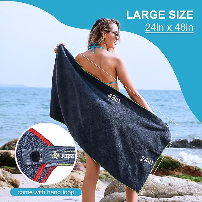 4Monster 4 Pack Microfiber Camping Towel Quick Dry