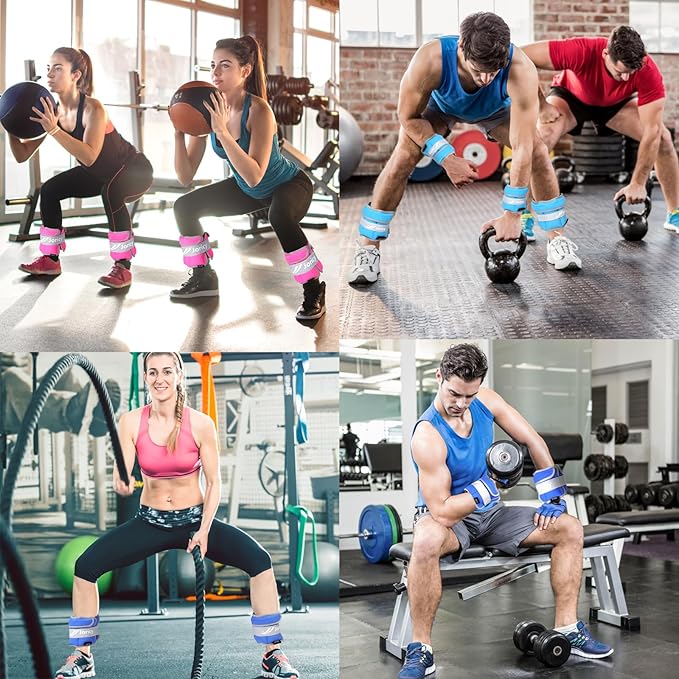 Adjustable Ankle Weights for Women Men Kids 1/2/3/4/5/6/8/10/12/20 1 Pair