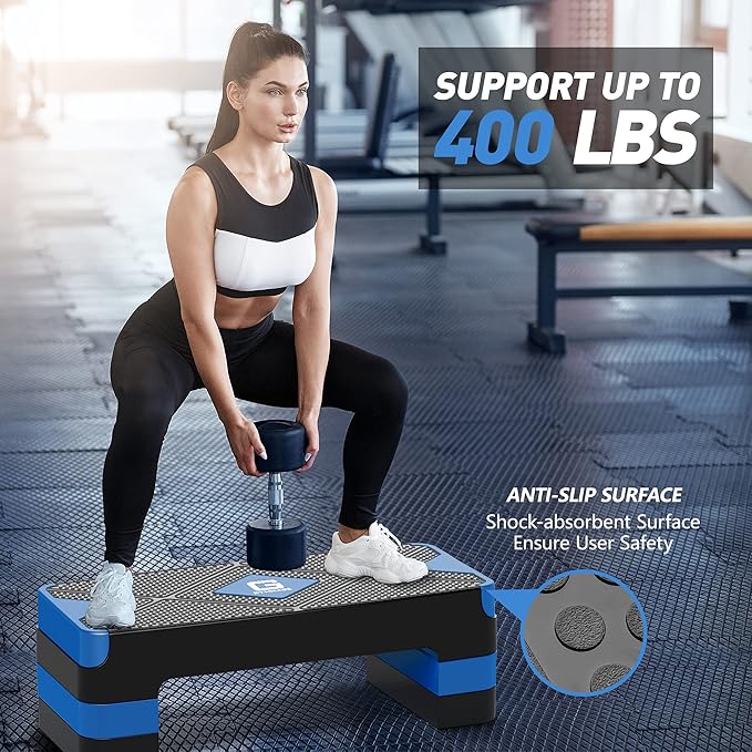 Aerobic Exercise Step 26.5" Step 4†6†6†8†8†Adjustable